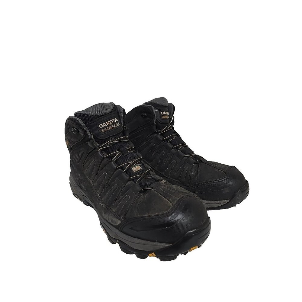 Dakota Men's 6" 2301 Aluminum Toe Composite Plate WP Work Boots Black Size 11W/L